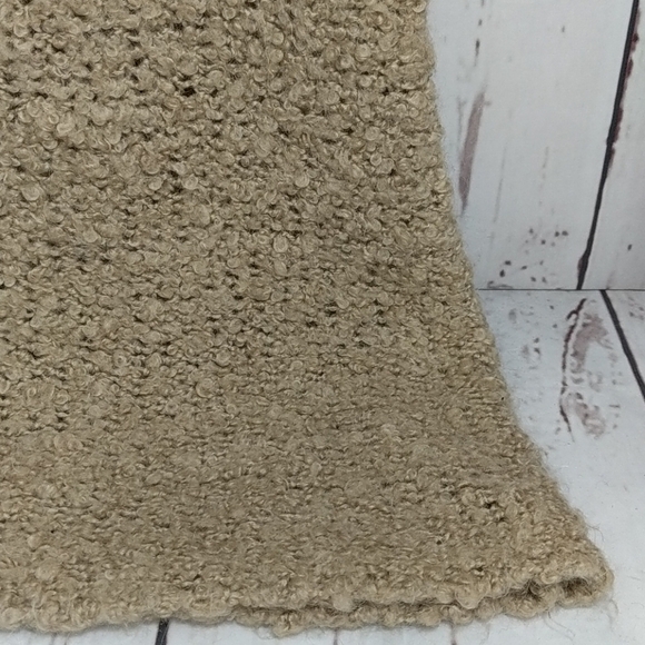 Cheap Monday Zyracuse Wool Mohair Sweater Swedish Oversize Tan Boucle Teddy Bear - Picture 7 of 16